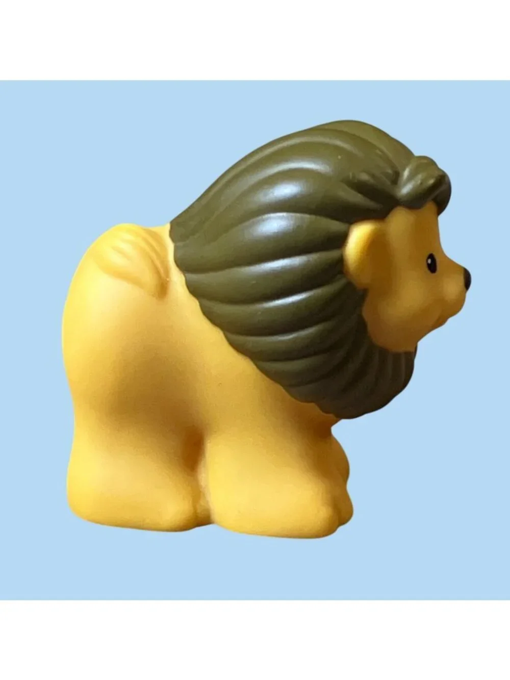 Fisher-Price Little People Lion Figure Yellow and Brown Plastic Toy Animal 2007